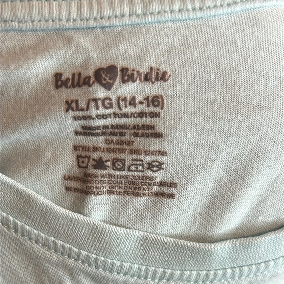 Blue Short Sleeve Tee with Graphic Design - Picture 2 of 9